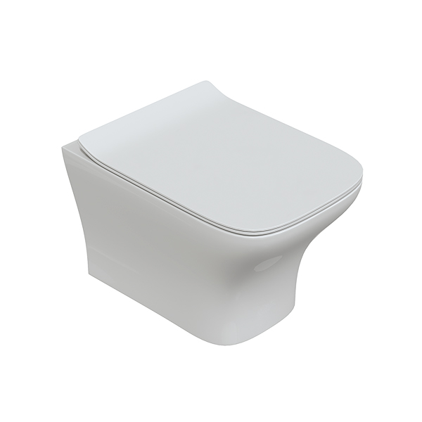 Подвесной безободковый унитаз Sole Quadro с крышкой Soft-close