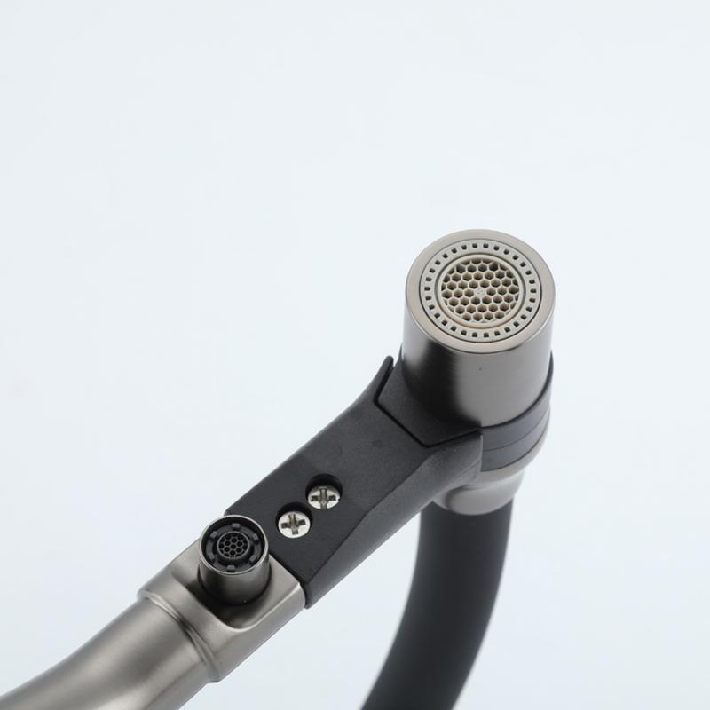 Смеситель для кухни с фильтром Frap H97 F4397-9 оружейная сталь