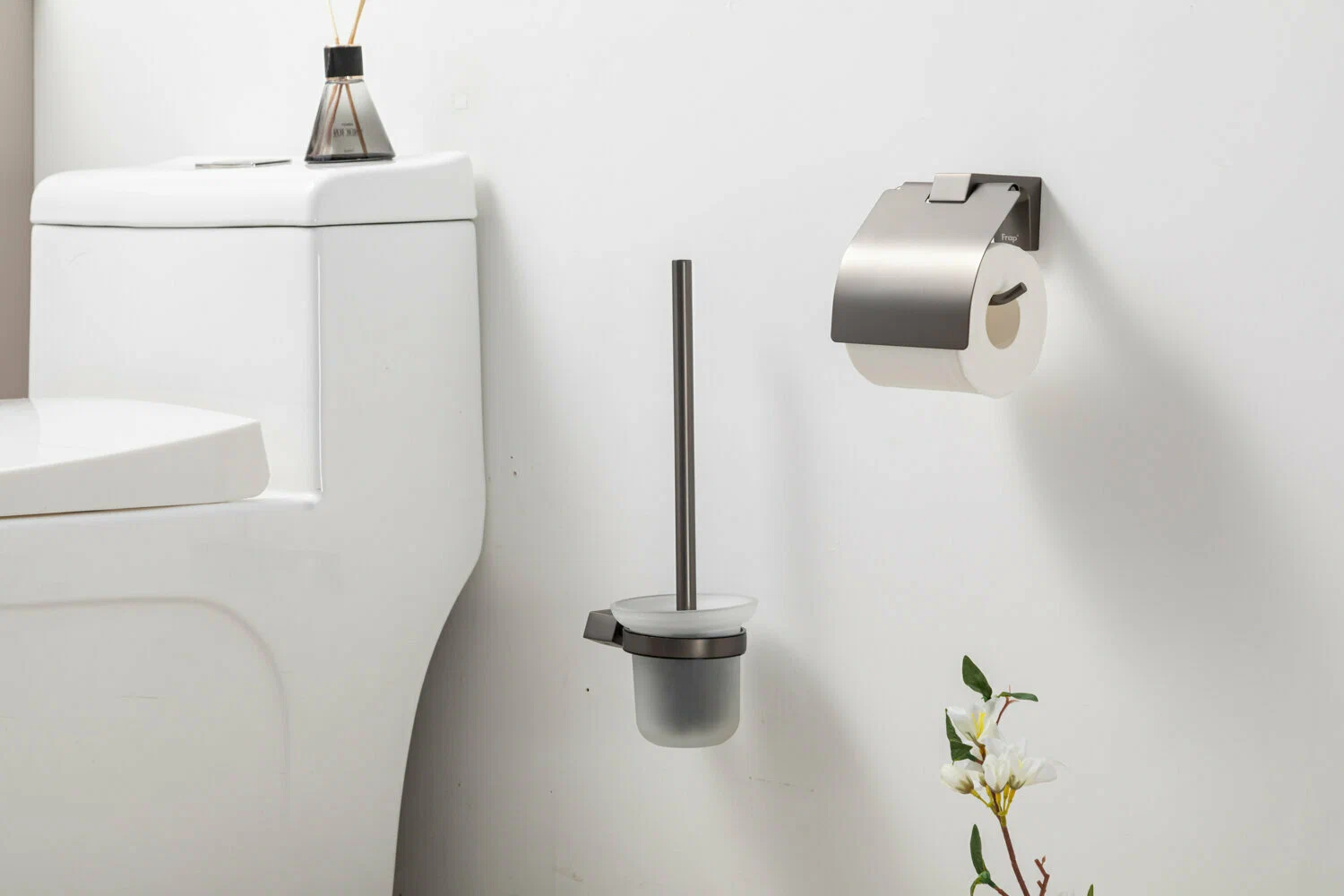 Держатель туалетной бумаги Frap F306-9 F30603-9 оружейная сталь