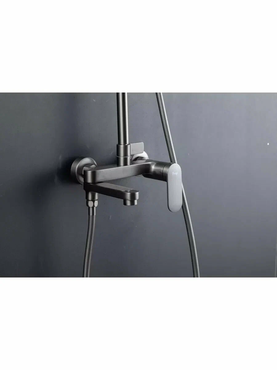 Душевая система Frap H85-9 F2485-9 оружейная сталь