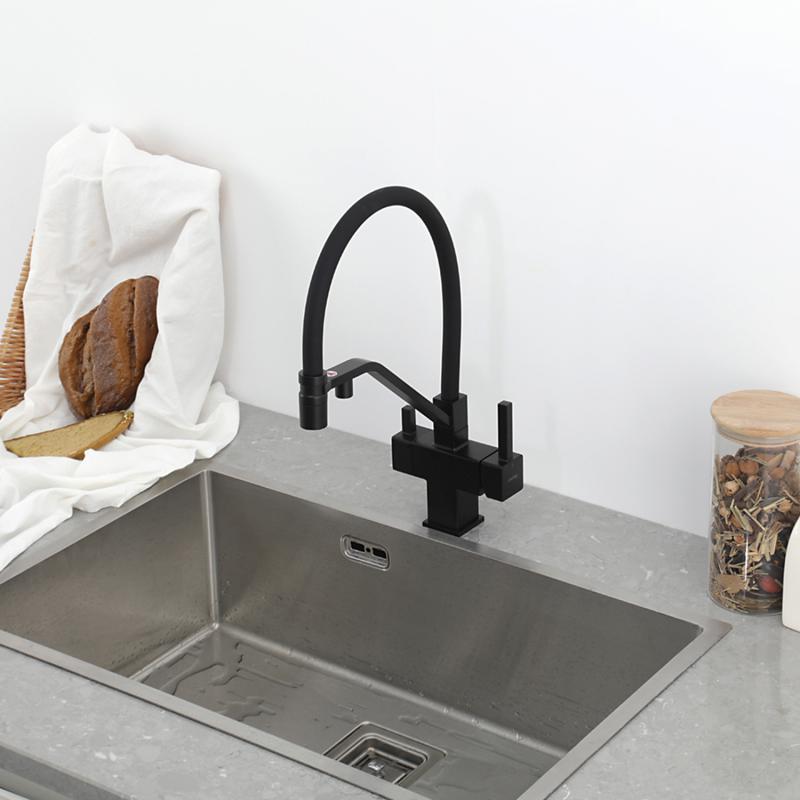 Смеситель для кухни с фильтром Gappo G95 G4395-66 черный