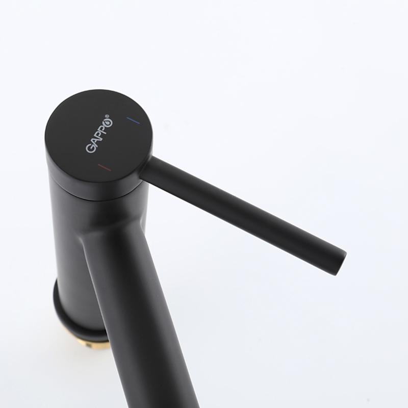 Смеситель для раковины Gappo G06-6 G1006-6 черный