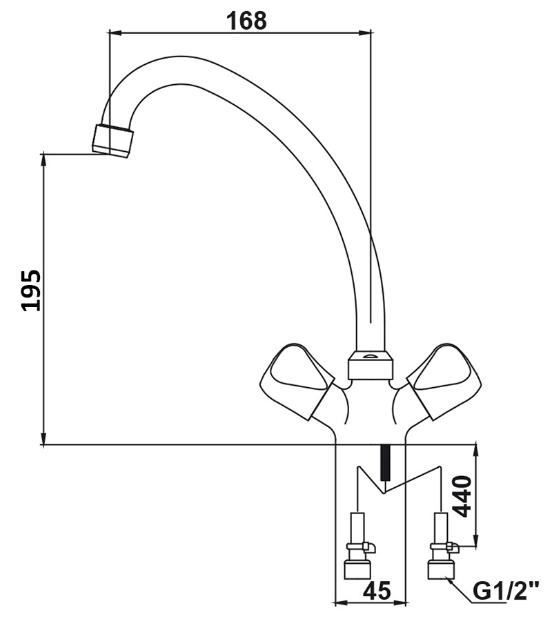 Смеситель для кухни Kaiser Delta 11093