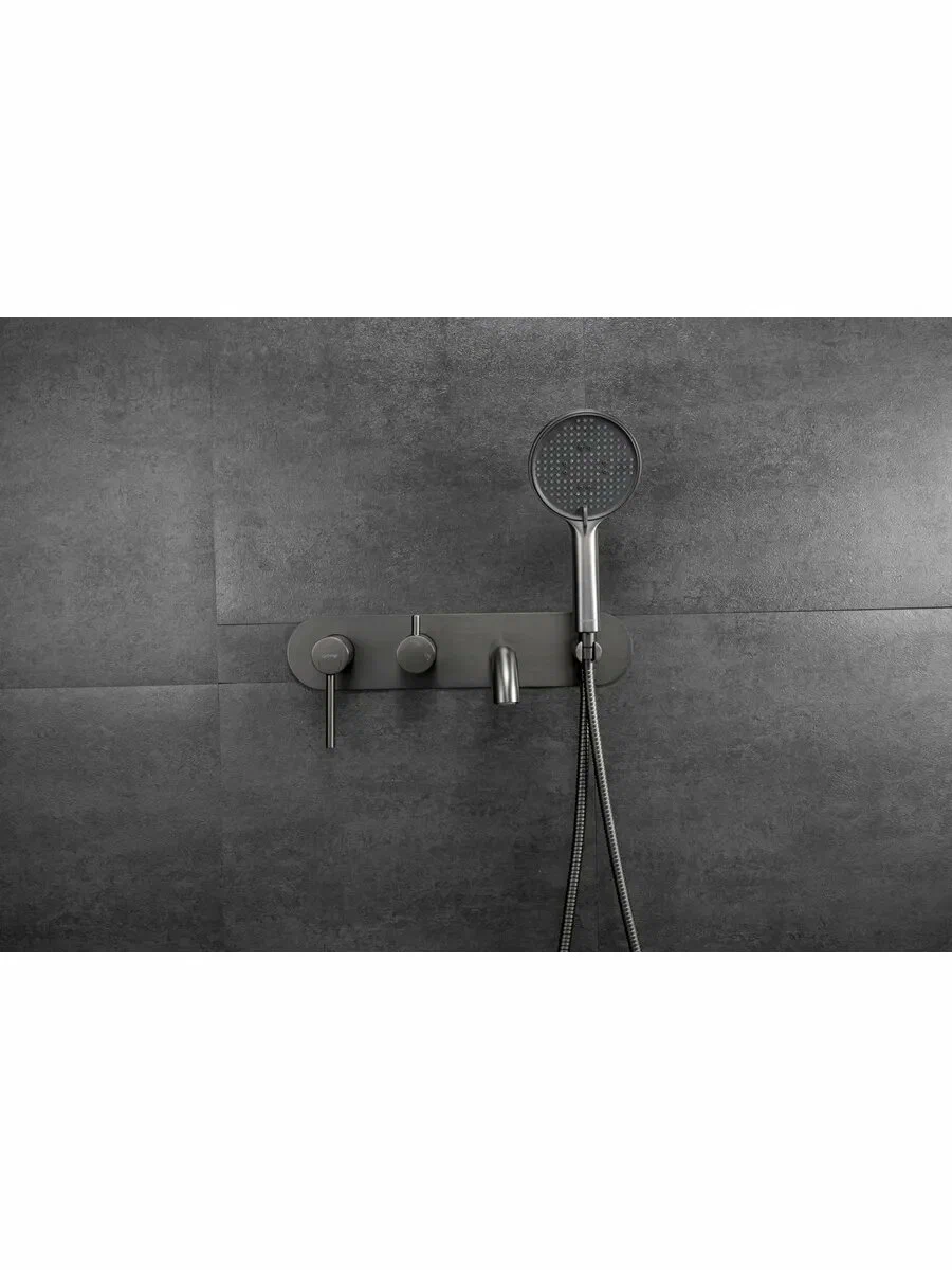 Смеситель для ванны встраиваемый Gappo G06-9 G3306-9 оружейная сталь