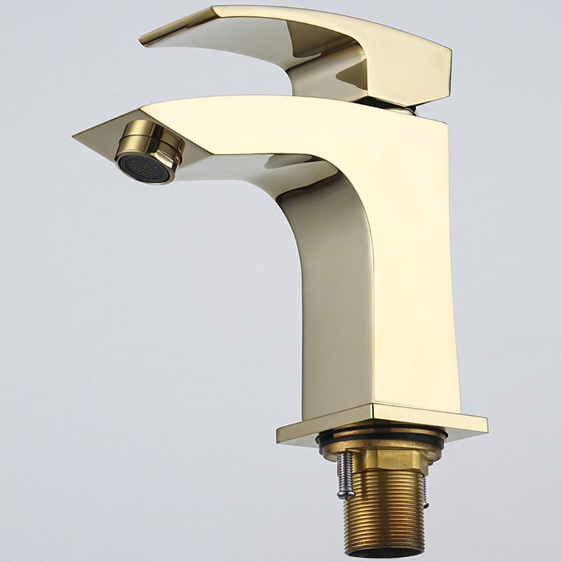 Смеситель для раковины Gappo G07-3 G1007-13 золото