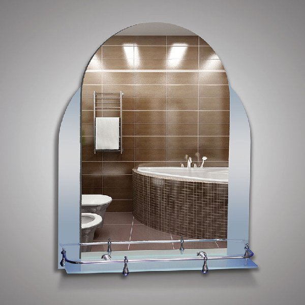 Зеркало с полкой EvaGold 65*52 матовые вставки