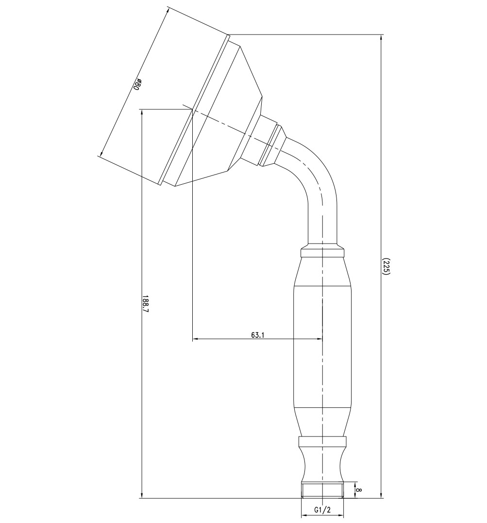 Душевая лейка Kaiser SH-155 ретро