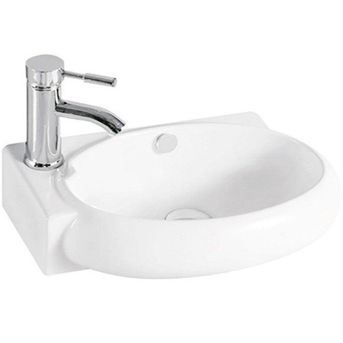 Подвесная раковина CeramaLux 43 N 9100R правая белая