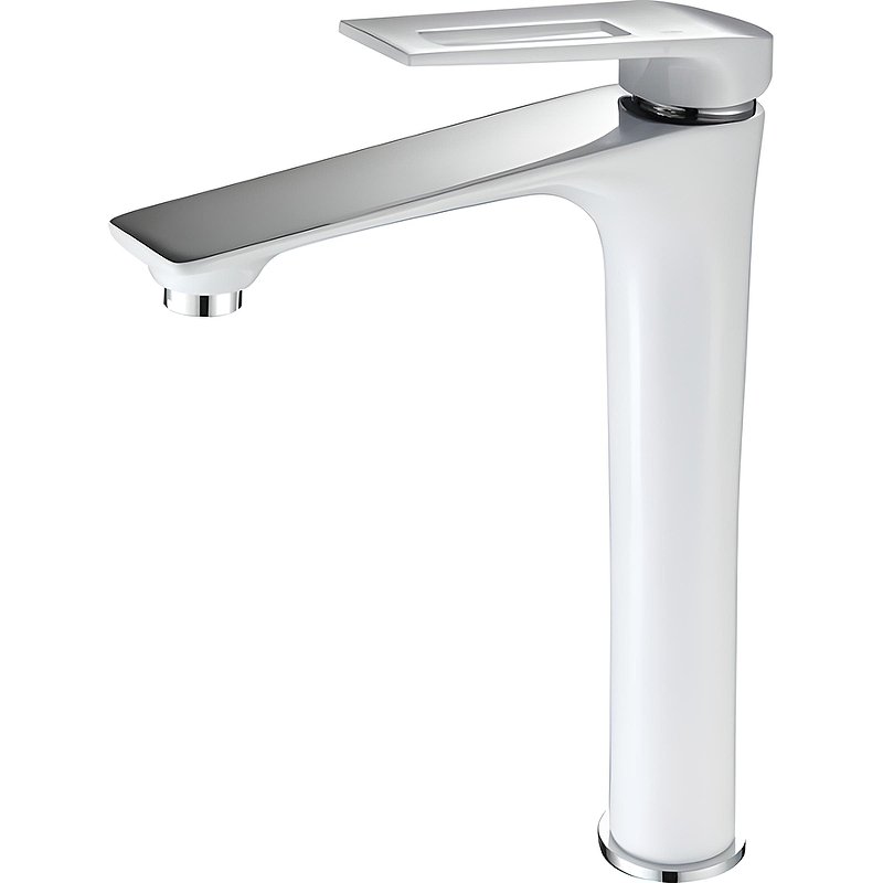 Высокий смеситель для раковины Frap H52 F1052-54 белый-хром
