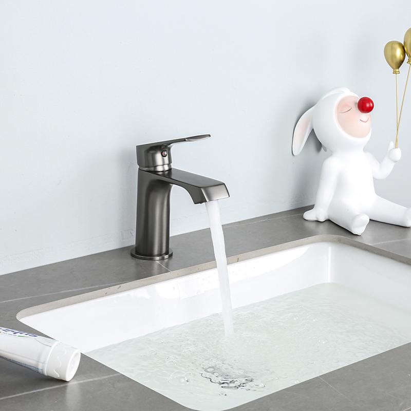 Смеситель для раковины Frap H71-9 F1071-9 оружейная сталь