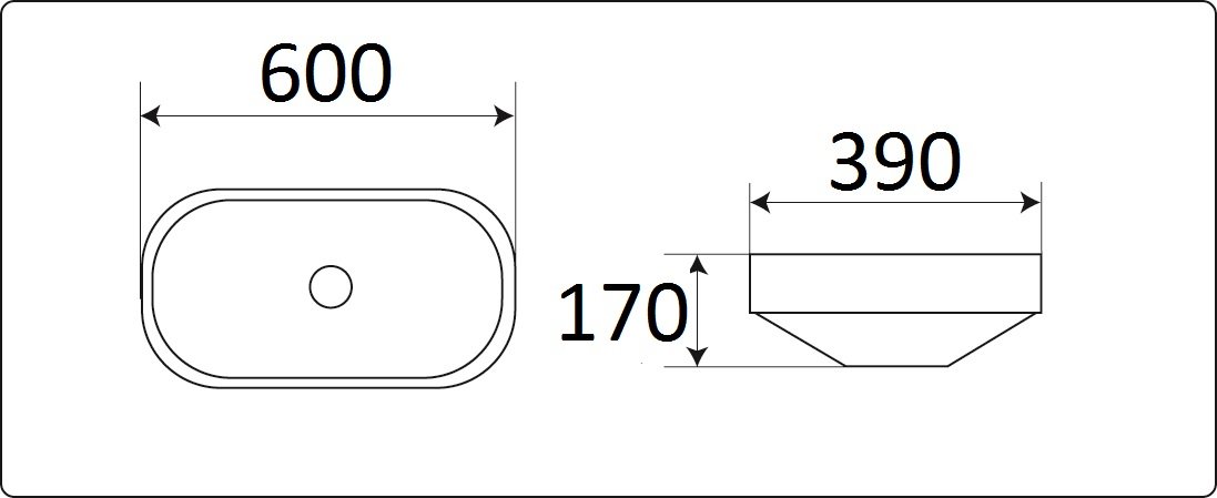 Полувстраиваемая раковина CeramaLux 60 N 5006C белая