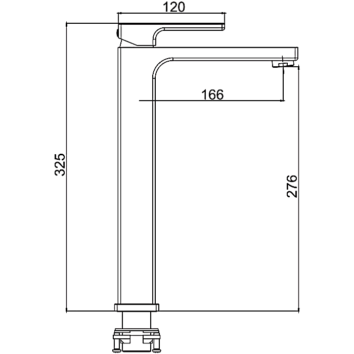 Высокий смеситель для раковины Gappo G17-8 G1017-2