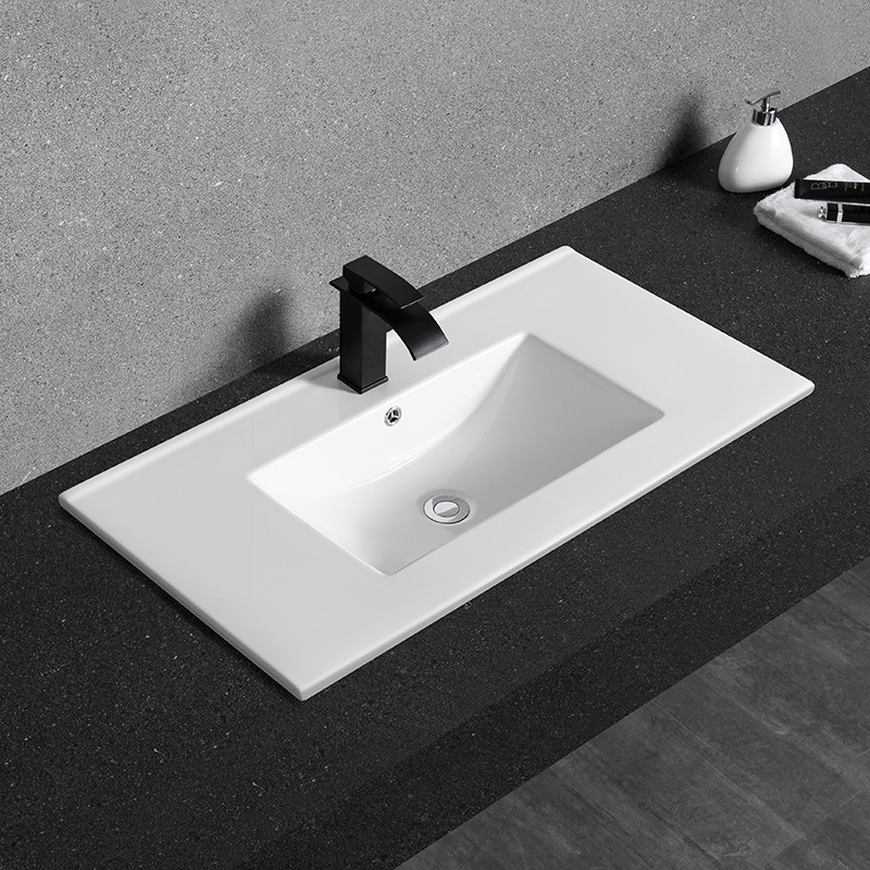 Полувстраиваемая раковина CeramaLux 91,5 N YJ803-90 белая