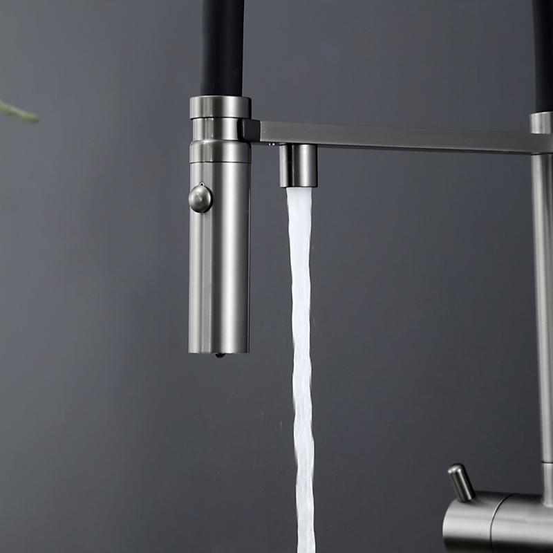 Смеситель для кухни с фильтром Gappo G97 G4397-89 оружейная сталь