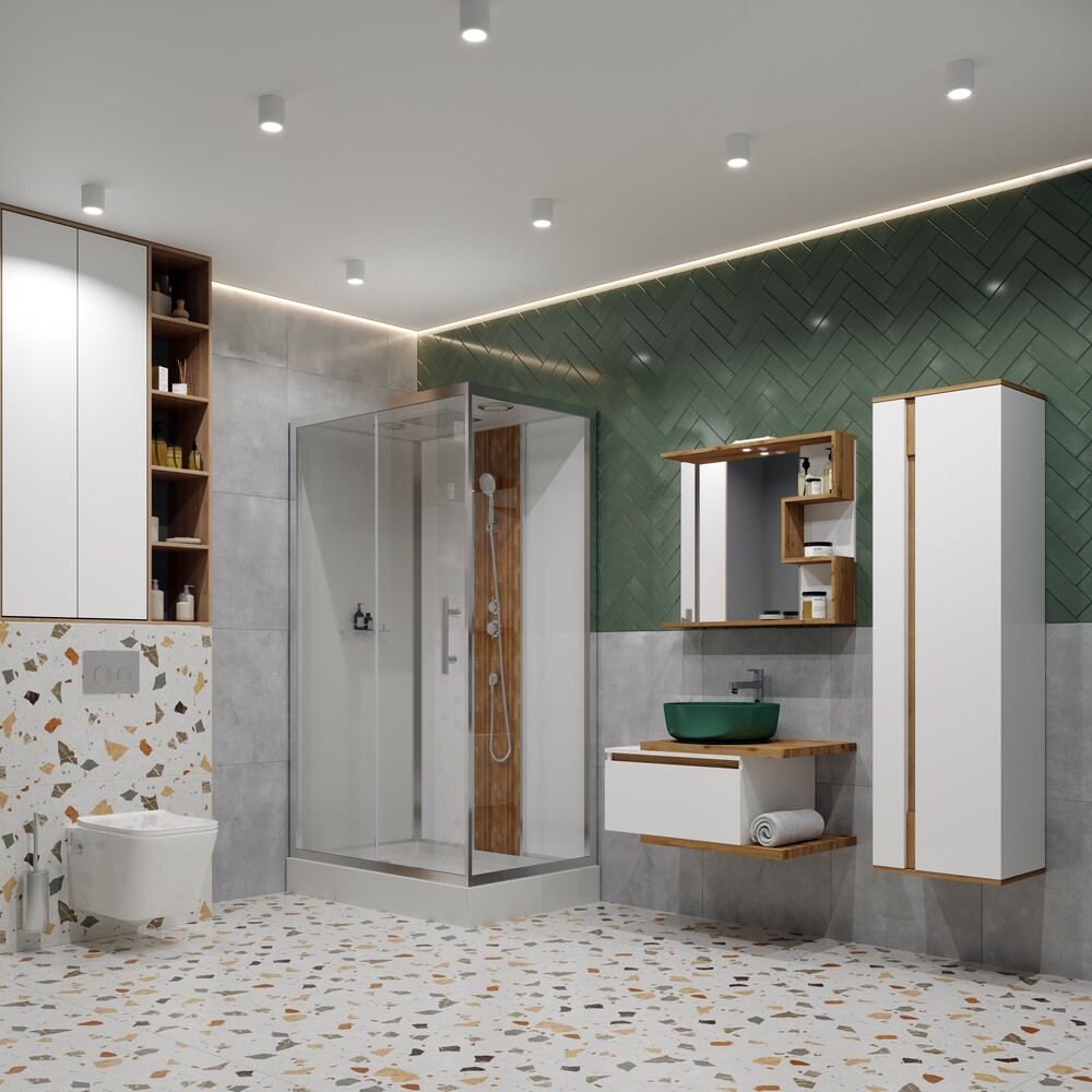 Душевая кабина EvaGold 1806L/R-S (с полкой) 80*120*215