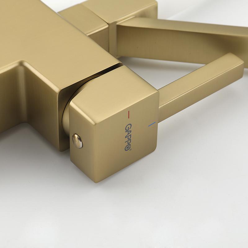 Смеситель для кухни с фильтром Gappo G95 G4395-63 золотой сатин