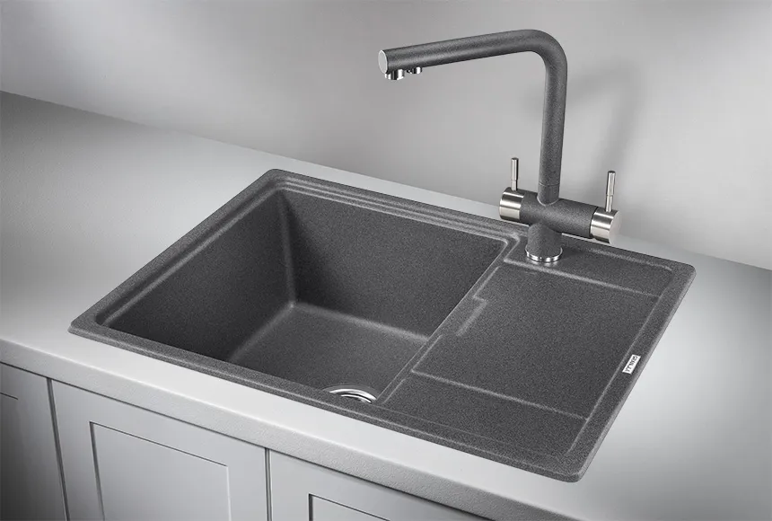 Кухонная мойка Granula GR-6503 Графит (черно-серый)