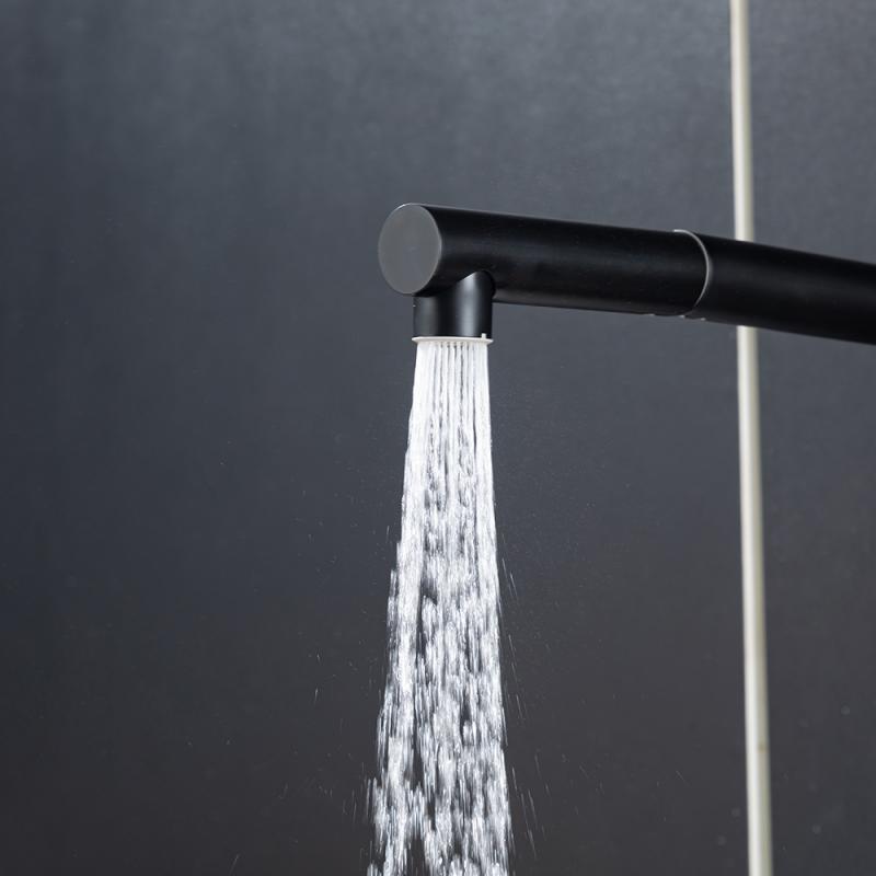 Вытяжной смеситель для кухни Frap H97 F6096-6 черный