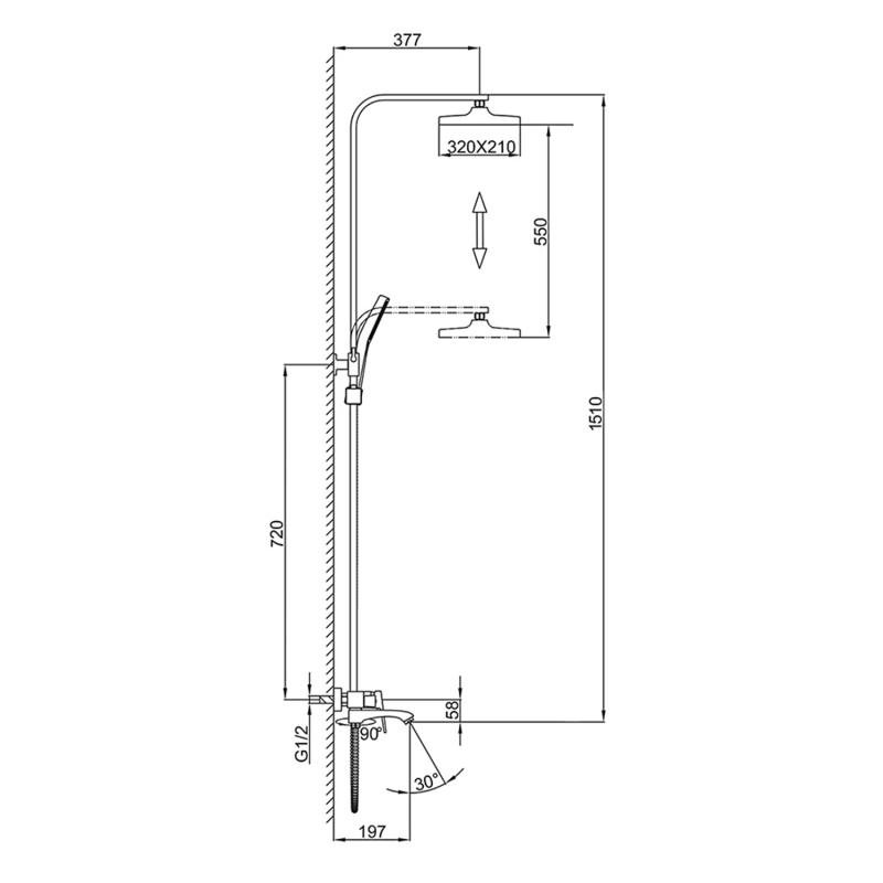Душевая система Frap H76 F2476 хром