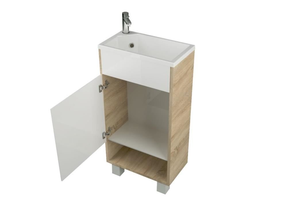 Тумба с раковиной 1Marka Lira 40Н 1д. Дуб Сонома L