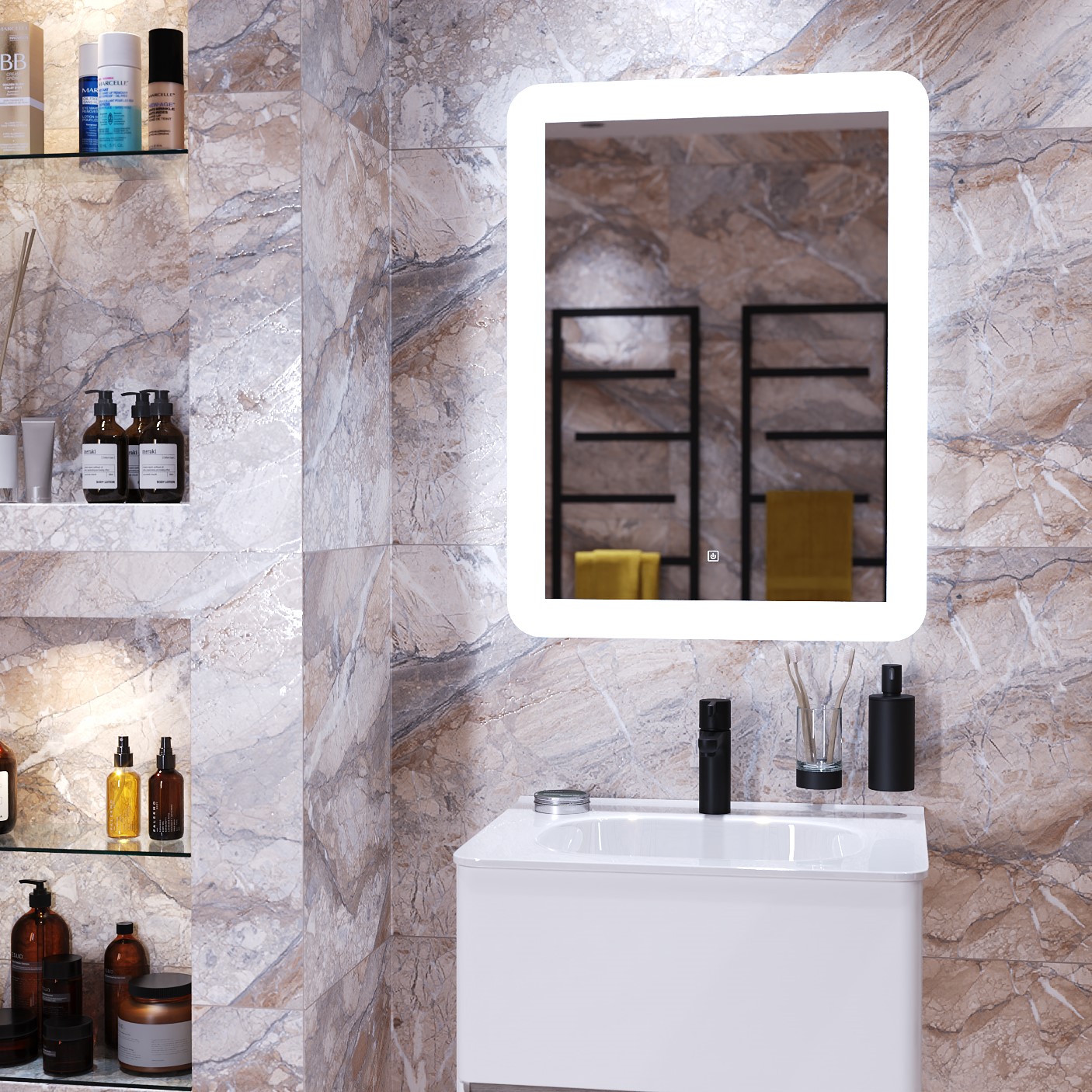 Зеркало с подсветкой Мирсант Smart 600*800