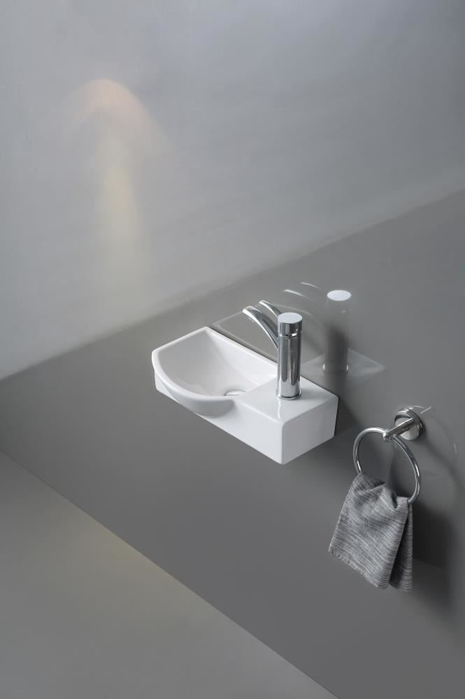 Подвесная раковина CeramaLux 41 N 7947AL левая белая