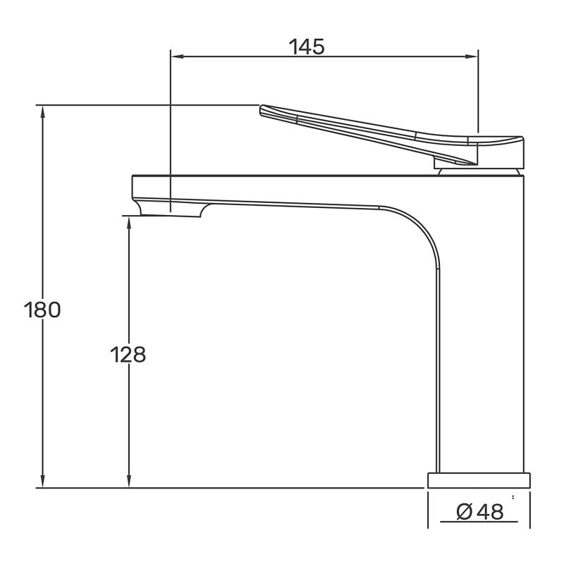 Смеситель для раковины Gappo G10-9 G1010-9 оружейная сталь