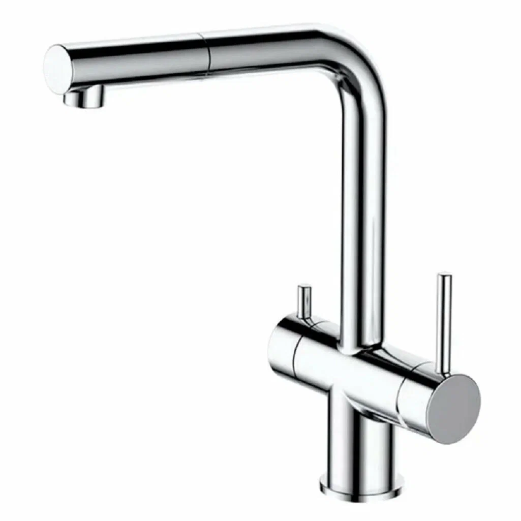 Вытяжной смеситель для кухни с фильтром Gappo G97 G4397-70 хром