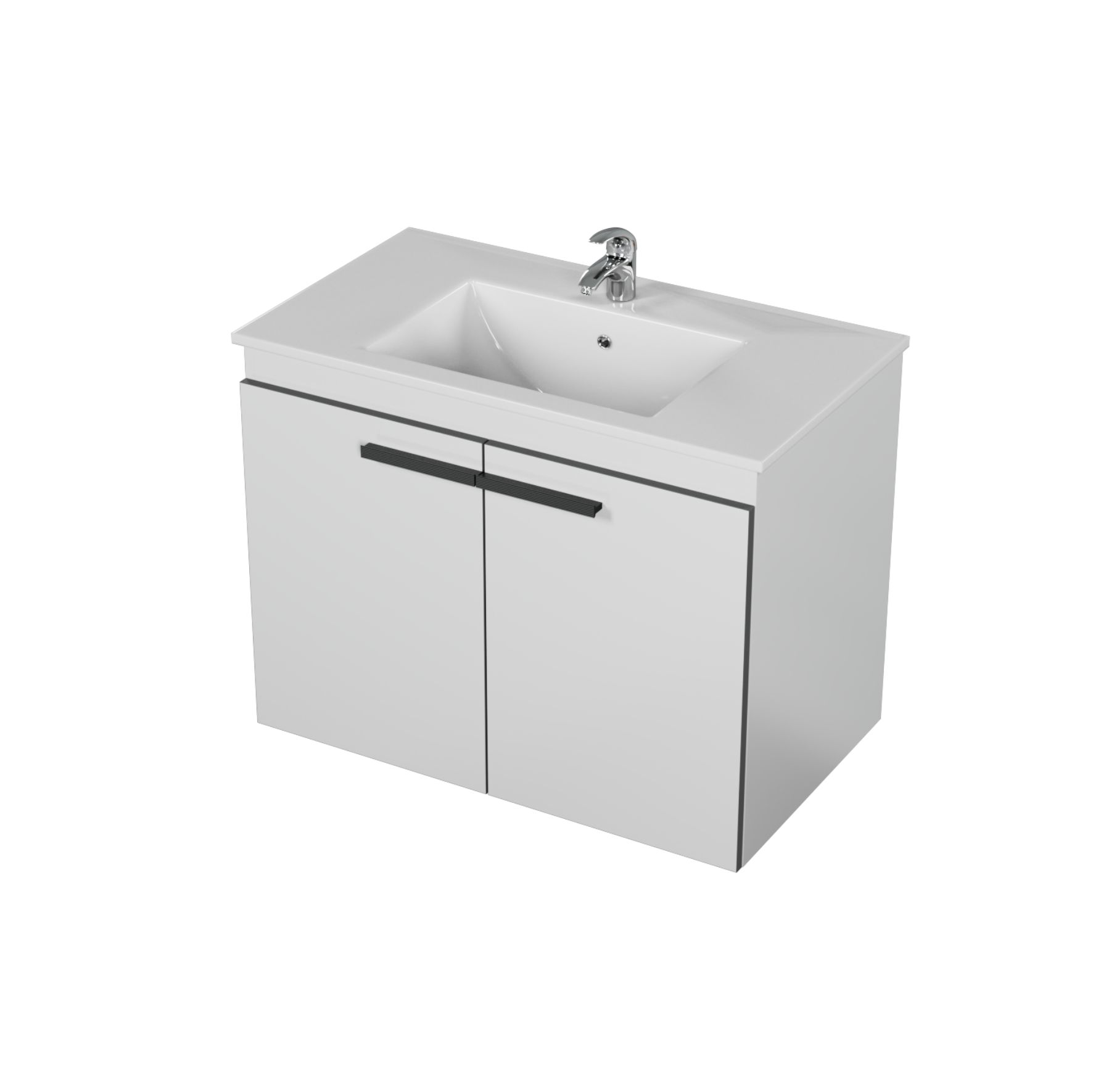 Подвесная тумба Nova Vector 80 белая разобранная (Next-80)