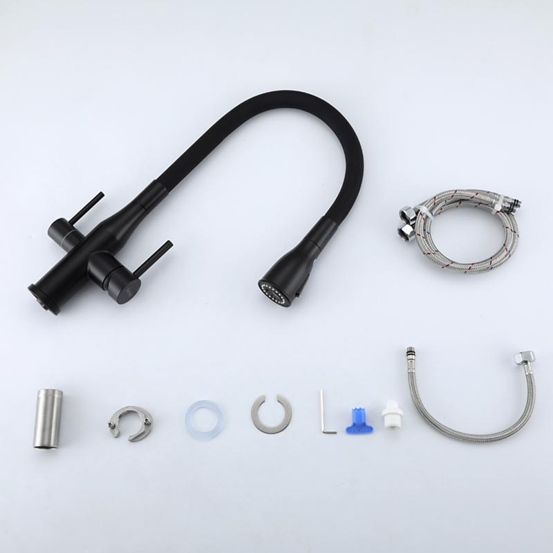 Смеситель для кухни с фильтром Gappo G4399-66 черный