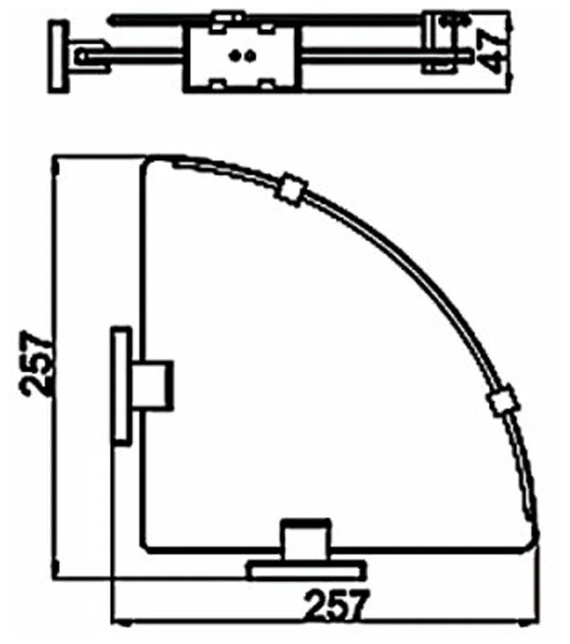Полка стеклянная угловая Gappo G07 G0721-1