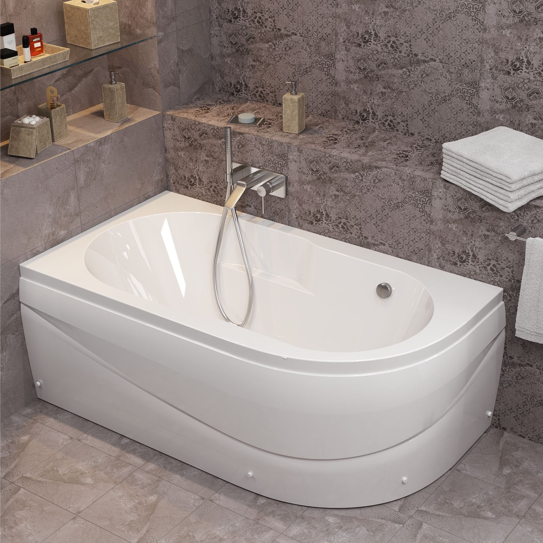 Фронтальная панель для ванны Мирсант Небуг Premium 150*80 левая