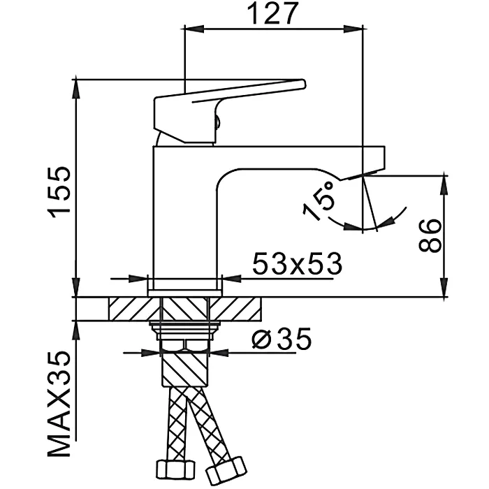 Смеситель для раковины Frap H46 F1046