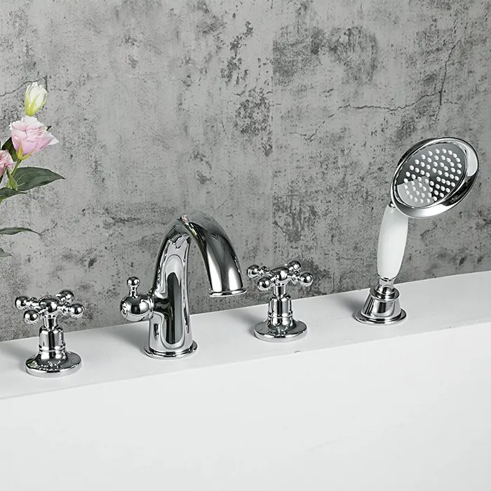 Врезной смеситель для ванны на 4 отверстия Gappo G1189