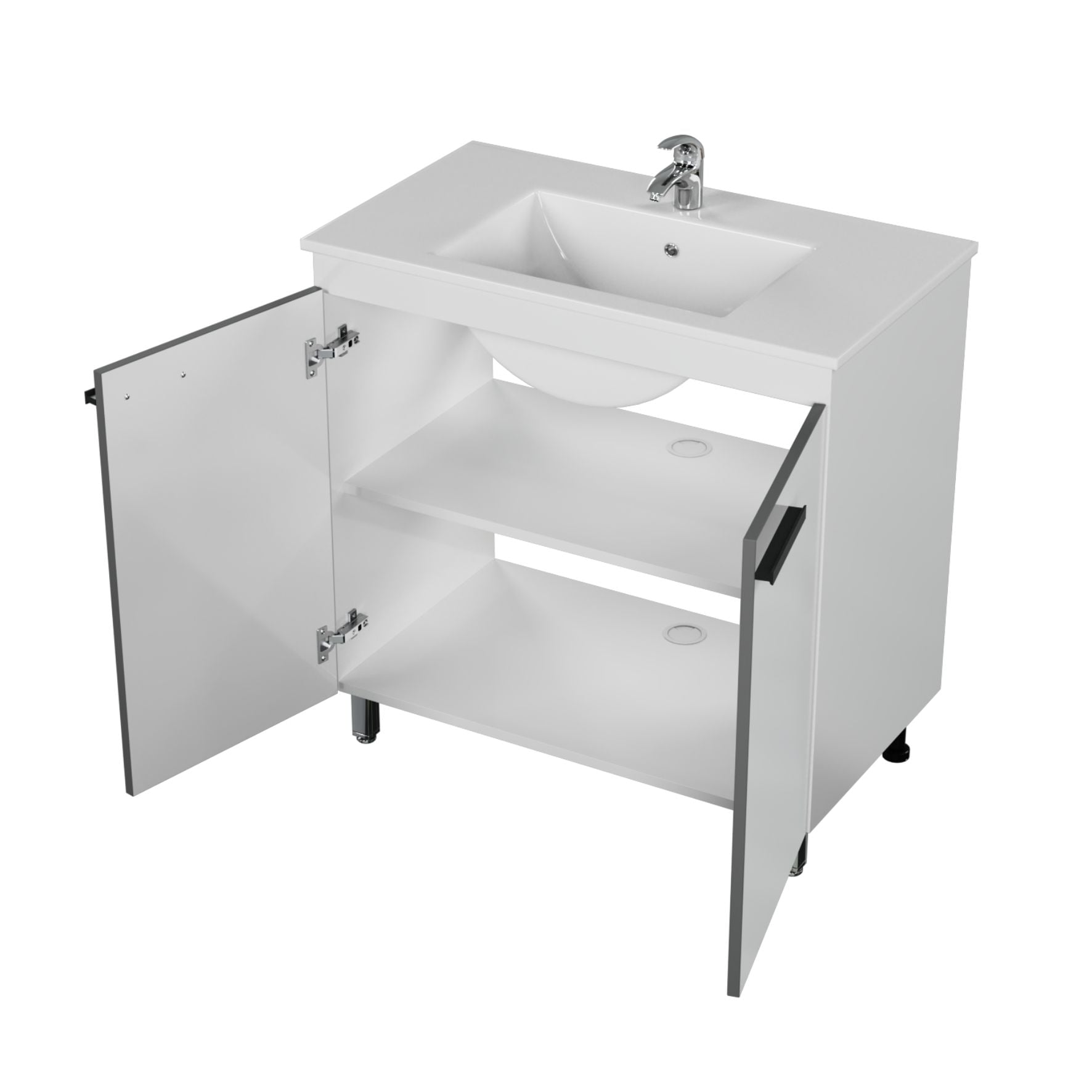 Напольная тумба Nova Vector 80 белая разобранная (Next-80)