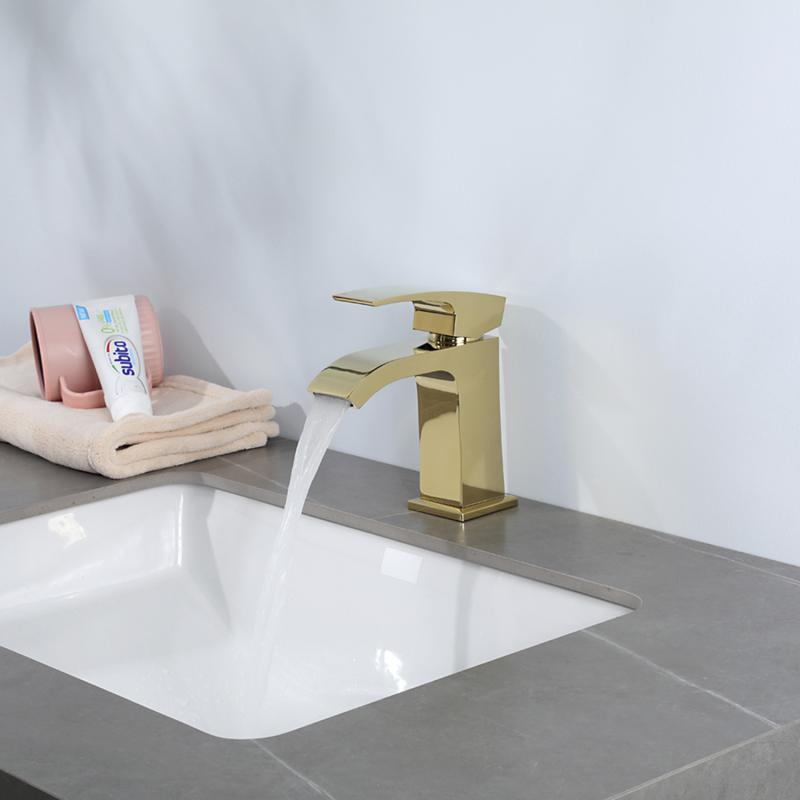 Смеситель для раковины Gappo G07-3 G1007-3 золото