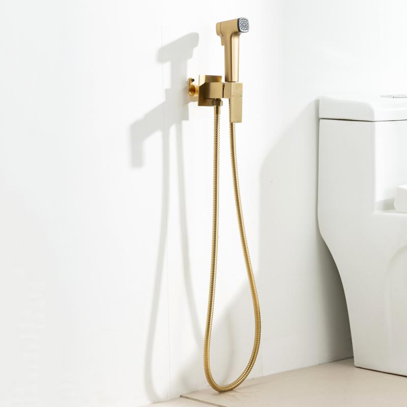 Гигиенический душ встраиваемый Frap H91-3 F7591-23 золотой сатин