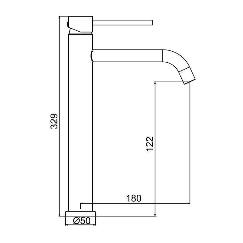 Высокий смеситель для раковины Frap H807-9 F10807-29 оружейная сталь