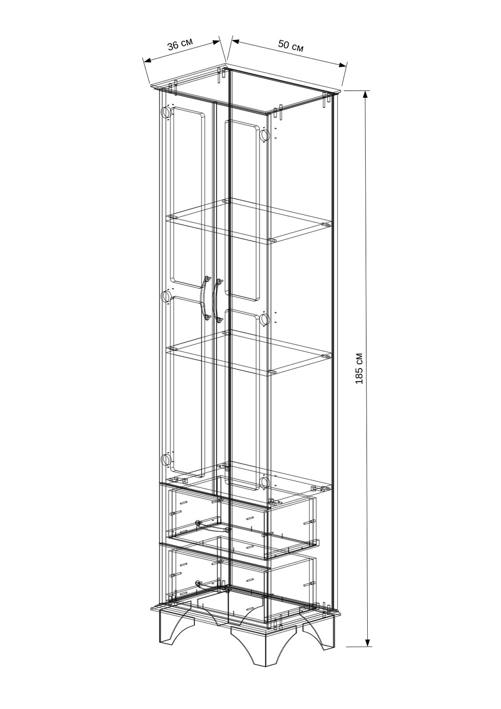 Шкаф-пенал EvaGold Giovanni 50