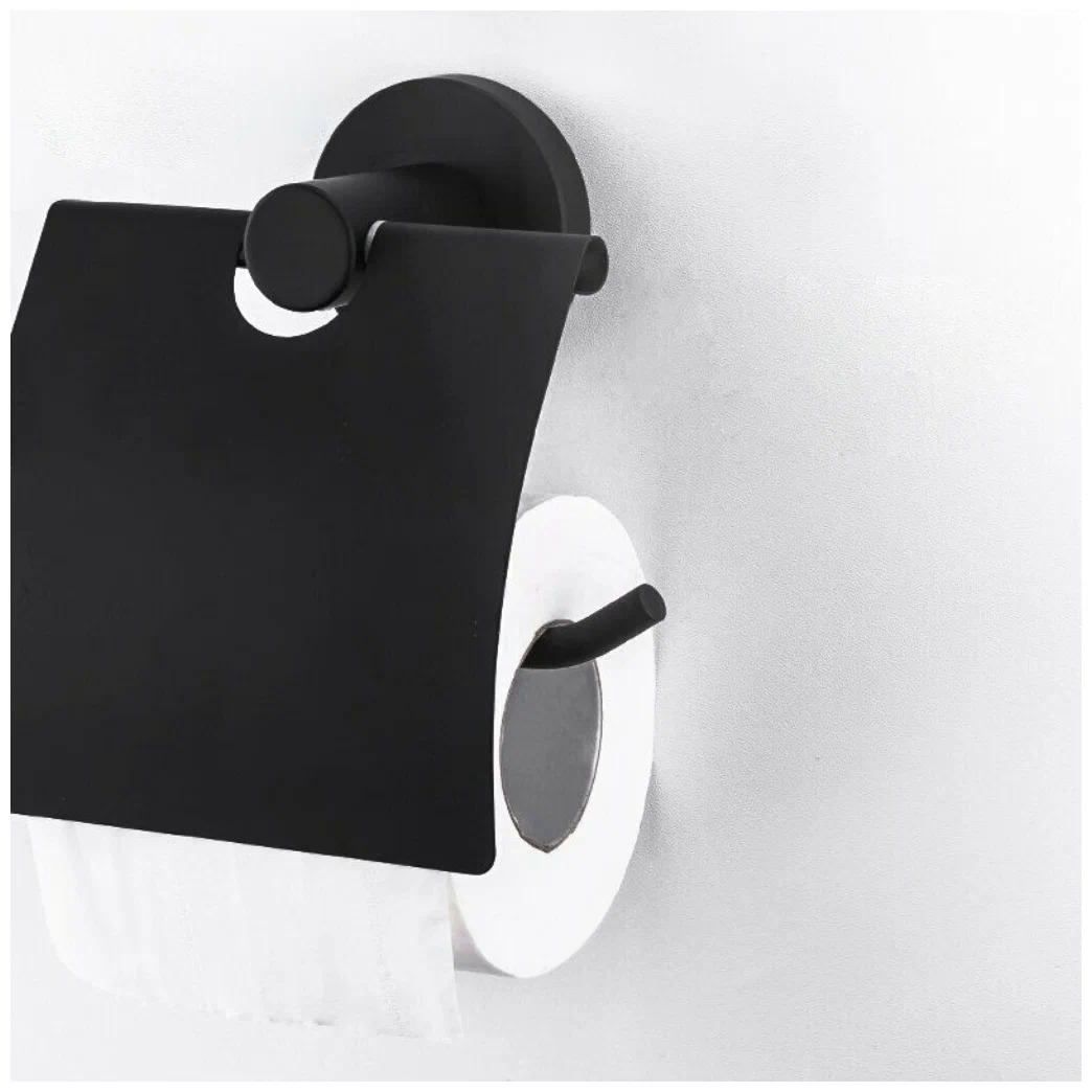 Черный держатель туалетной бумаги Frap F30203