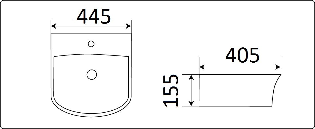 Подвесная раковина CeramaLux 44.5 N 78369A белая
