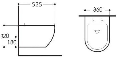 Унитаз подвесной Aquatek Европа AQ1901-00 безободковый, тонкое сиденье, с механизмом плавного закрывания