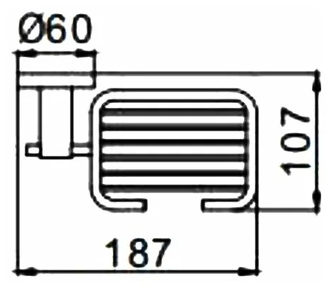 Черная мыльница настенная Frap F30202-1