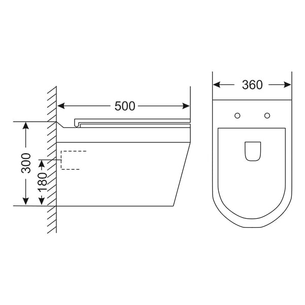 Подвесной безободковый унитаз Sole Aura с крышкой Soft-close
