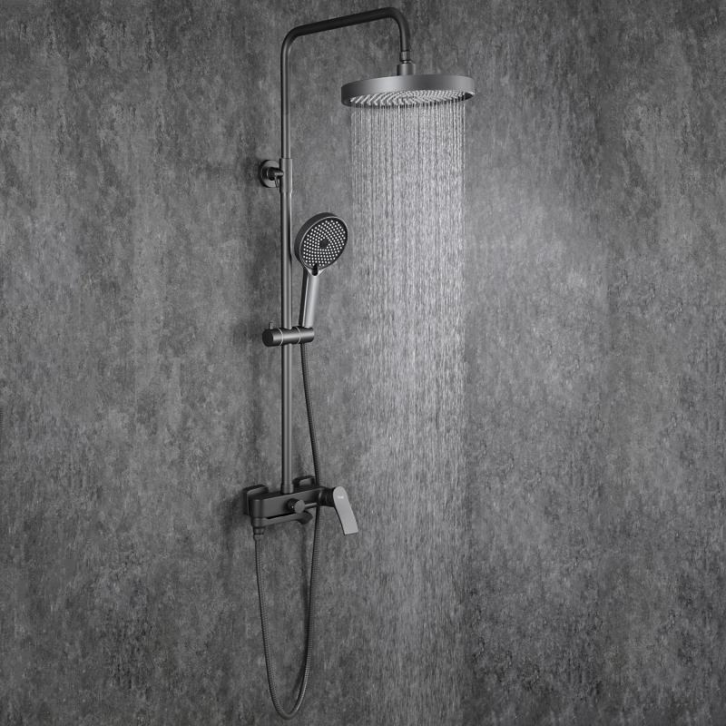 Душевая система Frap H75-9 F2475-9 оружейная сталь