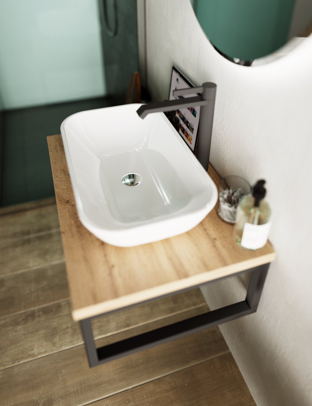 Столешница 1Marka Grunge Loft 80 Дуб Вотан