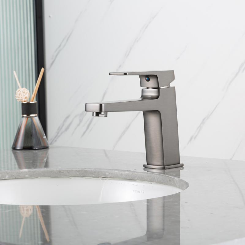 Смеситель для раковины Frap H90-9 F1090-9 оружейная сталь