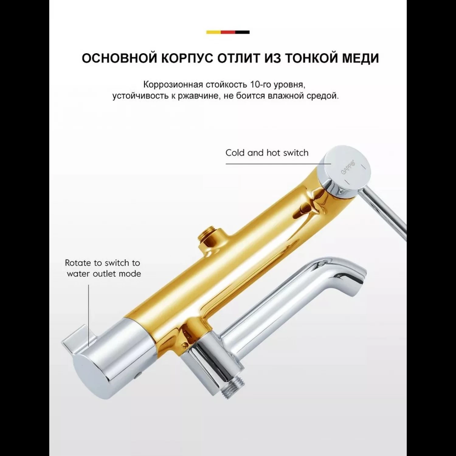 Душевая система Gappo G06 G2406 хром