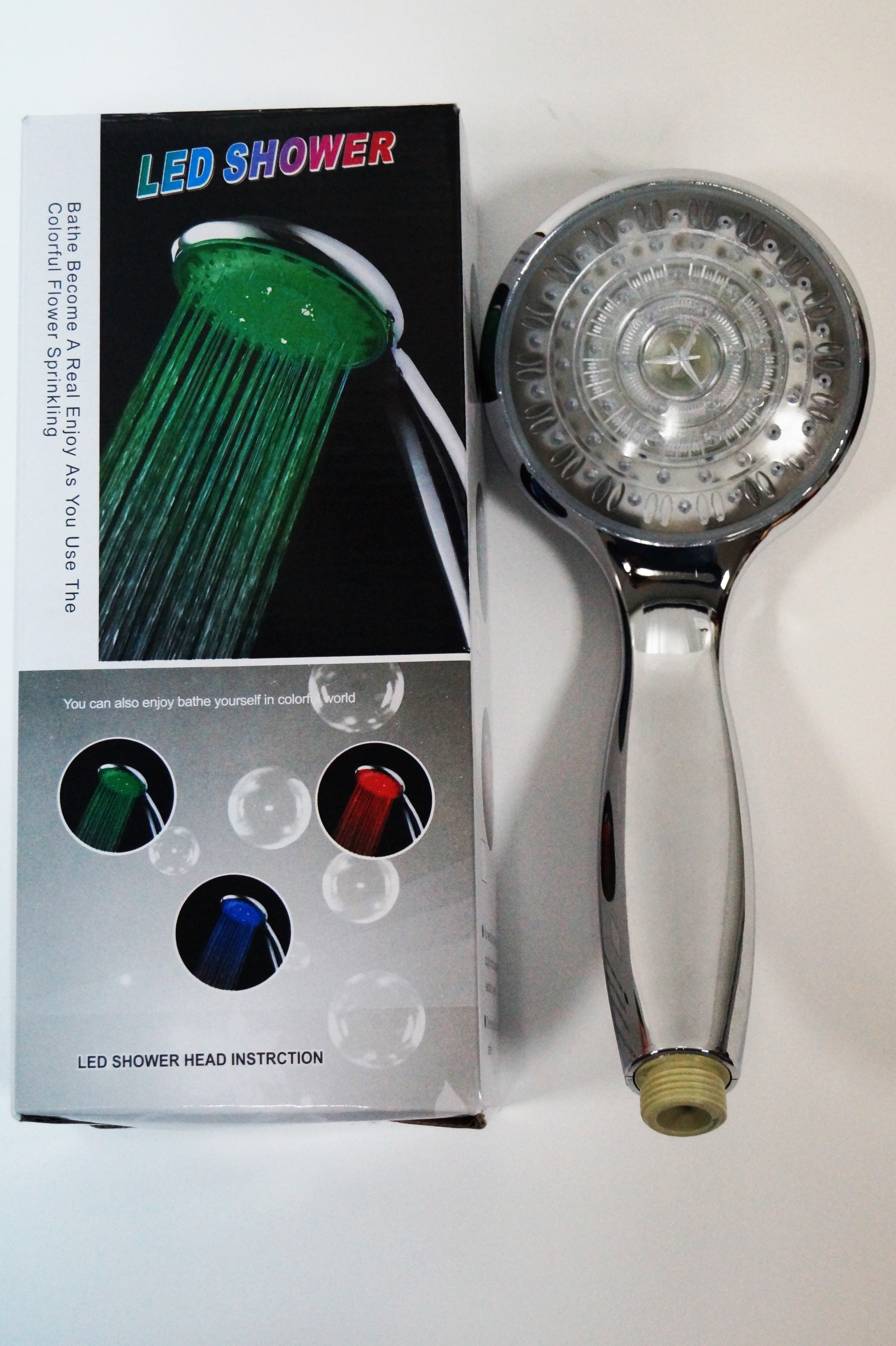 АА-117, светодиодная хромированная лейка для душа