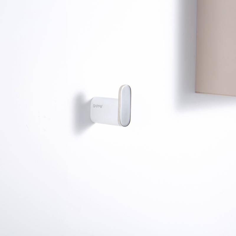 Крючок 1-й Gappo G309-8 G30905-18 белый-хром